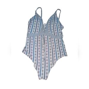 🛍️Jessica Simpson Striped Blue and White Swimsuit